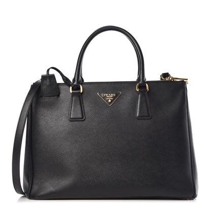 Prada Saffiano Medium Galleria Double Zip Tote Black 1 of 12