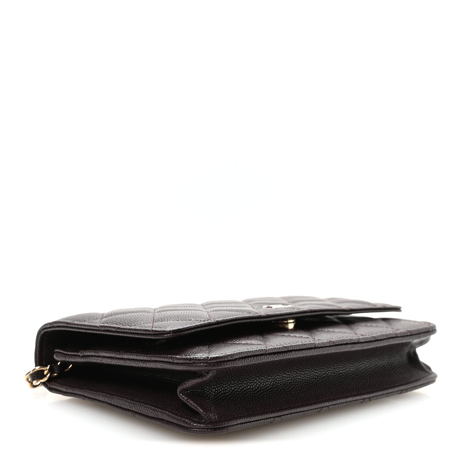 Chanel Caviar Quilted Wallet on Chain WOC Dark Brown 4 of 12