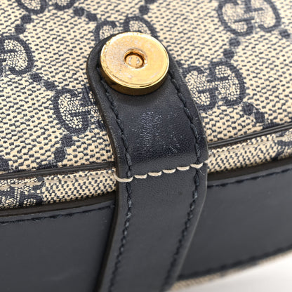 Gucci GG Supreme Monogram Small Messenger Shoulder Bag Beige Blue Navy 12 of 12