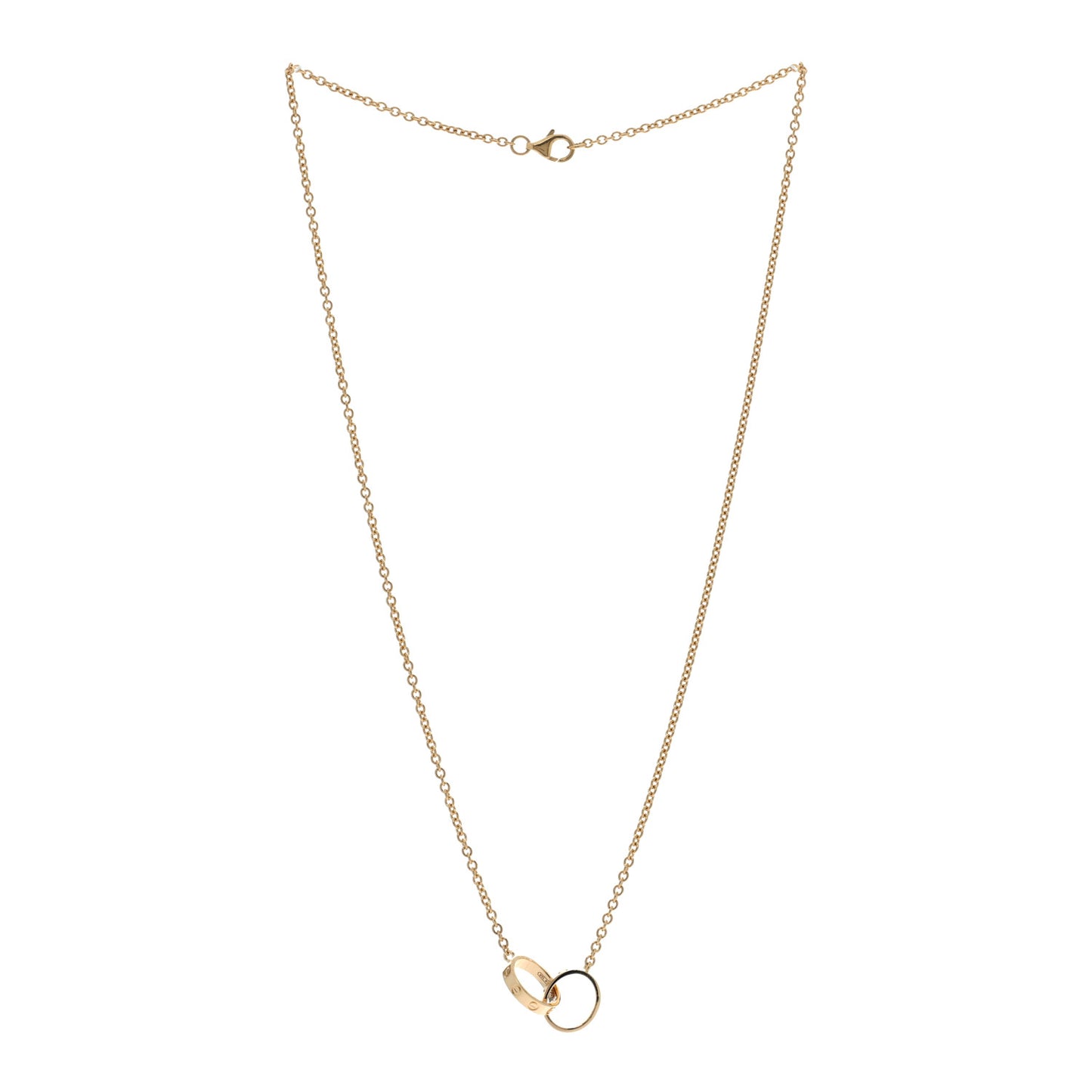 18K Yellow Gold Interlocking LOVE Necklace