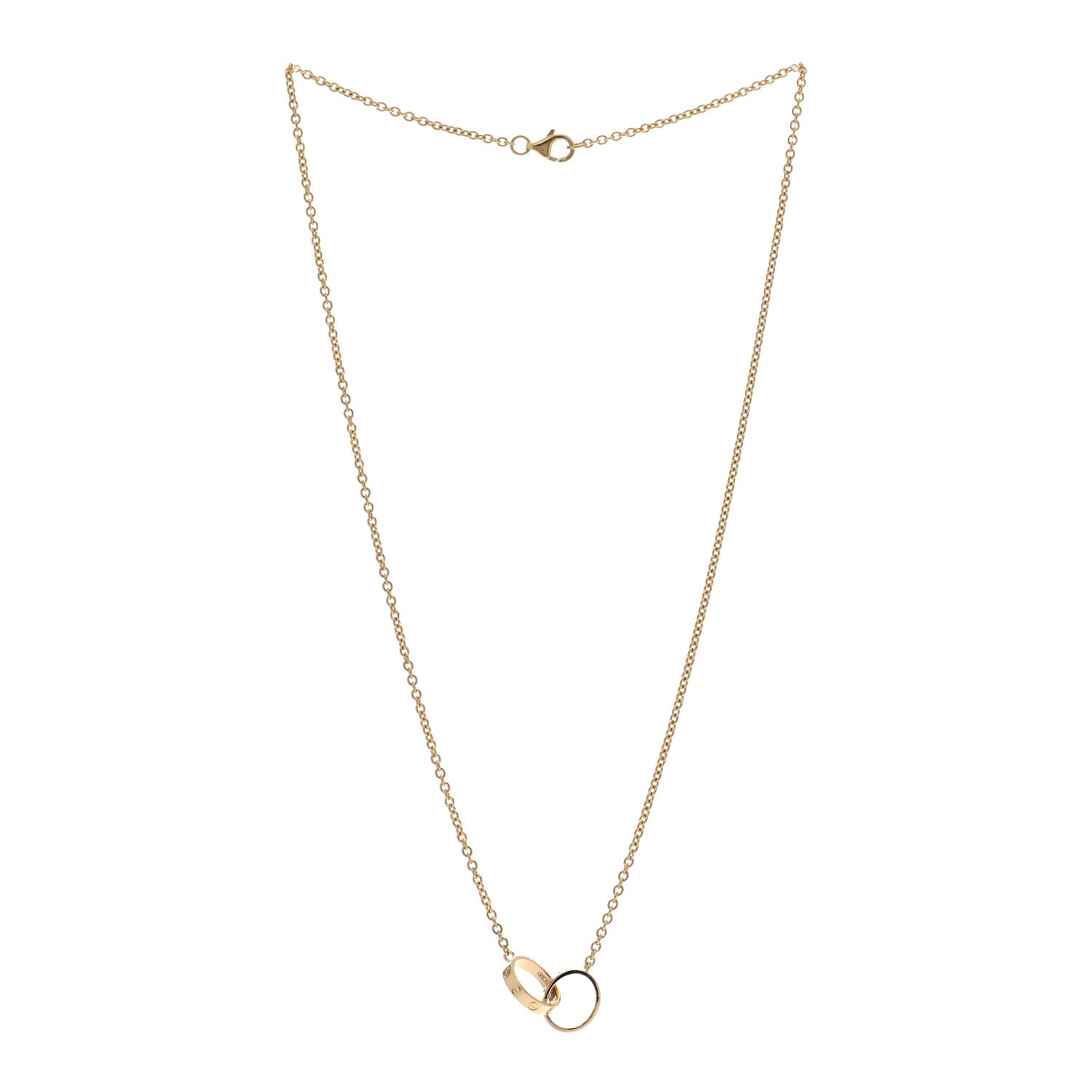 Cartier 18K Yellow Gold Interlocking LOVE Necklace 3 of 5