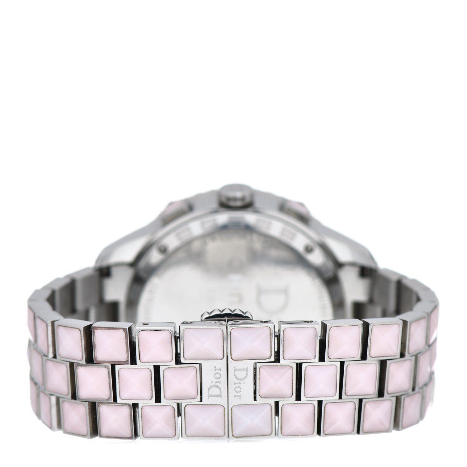 Christian Dior Stainless Steel Diamond Sapphire 38mm Christal Chronograph Quartz Watch Pink 3 of 4