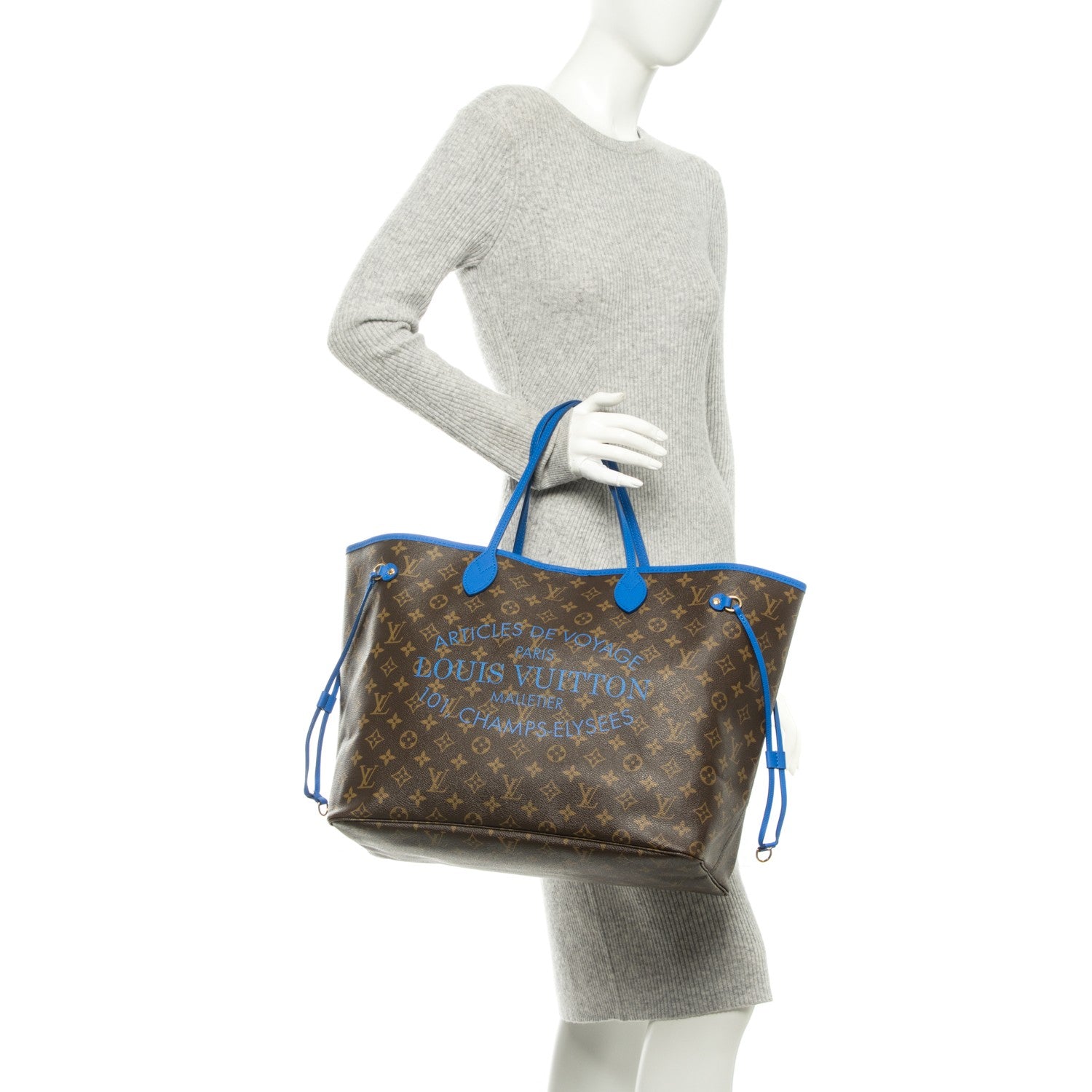 Louis Vuitton Monogram Articles de Voyage Ikat Neverfull GM Grand Blue 2 of 7