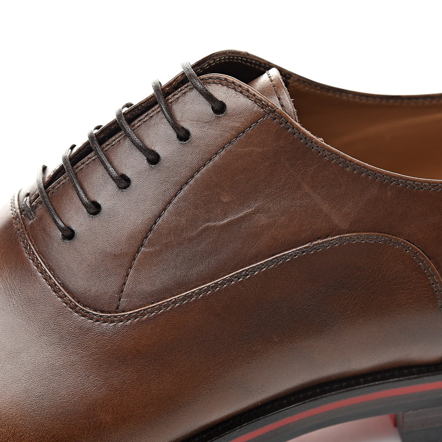 Calfskin Patime Mens Hubertus Flat 41.5 Havane