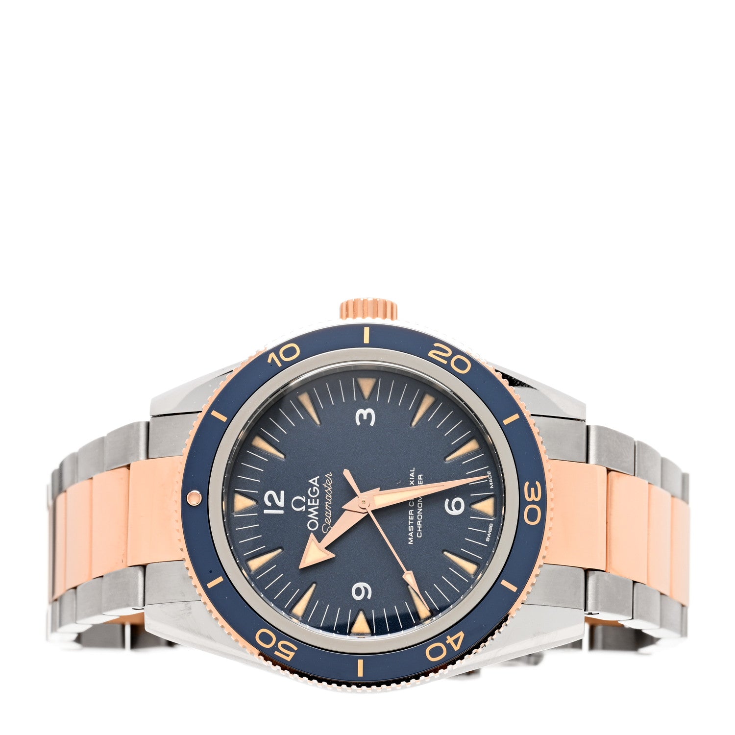 Omega Titanium 18K Rose Gold 41mm 300 Seamaster Master Co-Axial Chronometer Automatic Watch Blue 233.60.41.21.03.001 2 of 5
