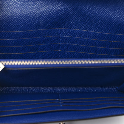 Hermes Epsom Kelly Longue Wallet Bleu Electrique 5 of 9