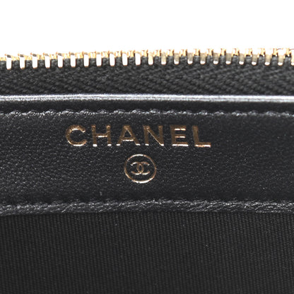 Chanel Iridescent Lambskin Quilted Pearl Clutch With Chain Black 8 of 16
