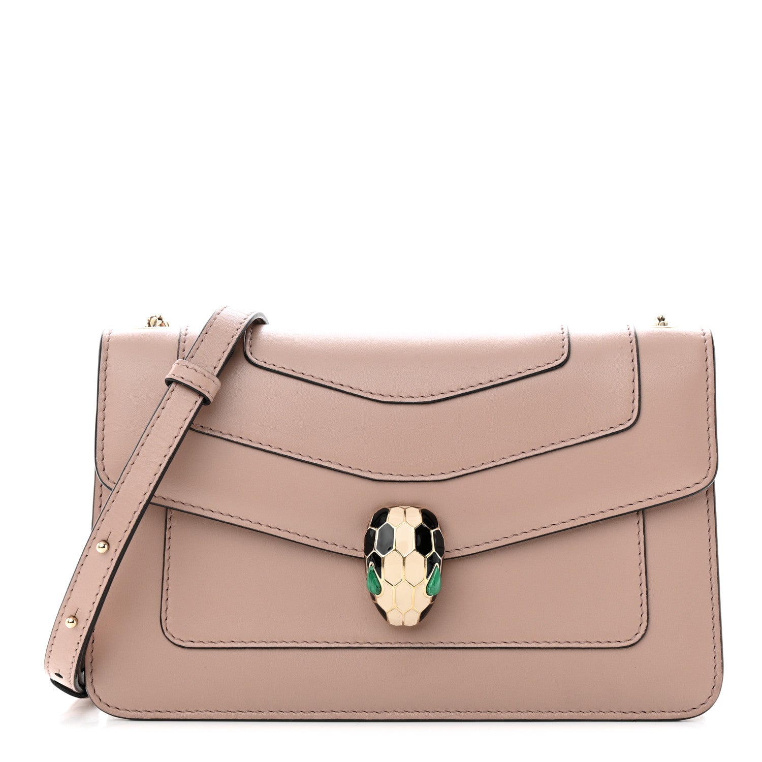 Bulgari Calfskin Serpenti Forever Crossbody Bag Beige 1 of 11