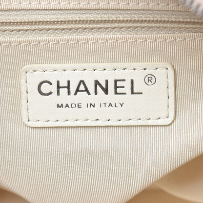Chanel Calfskin Quilted Feather Weight Bowling Bag Ivory Light Pink 6 of 11