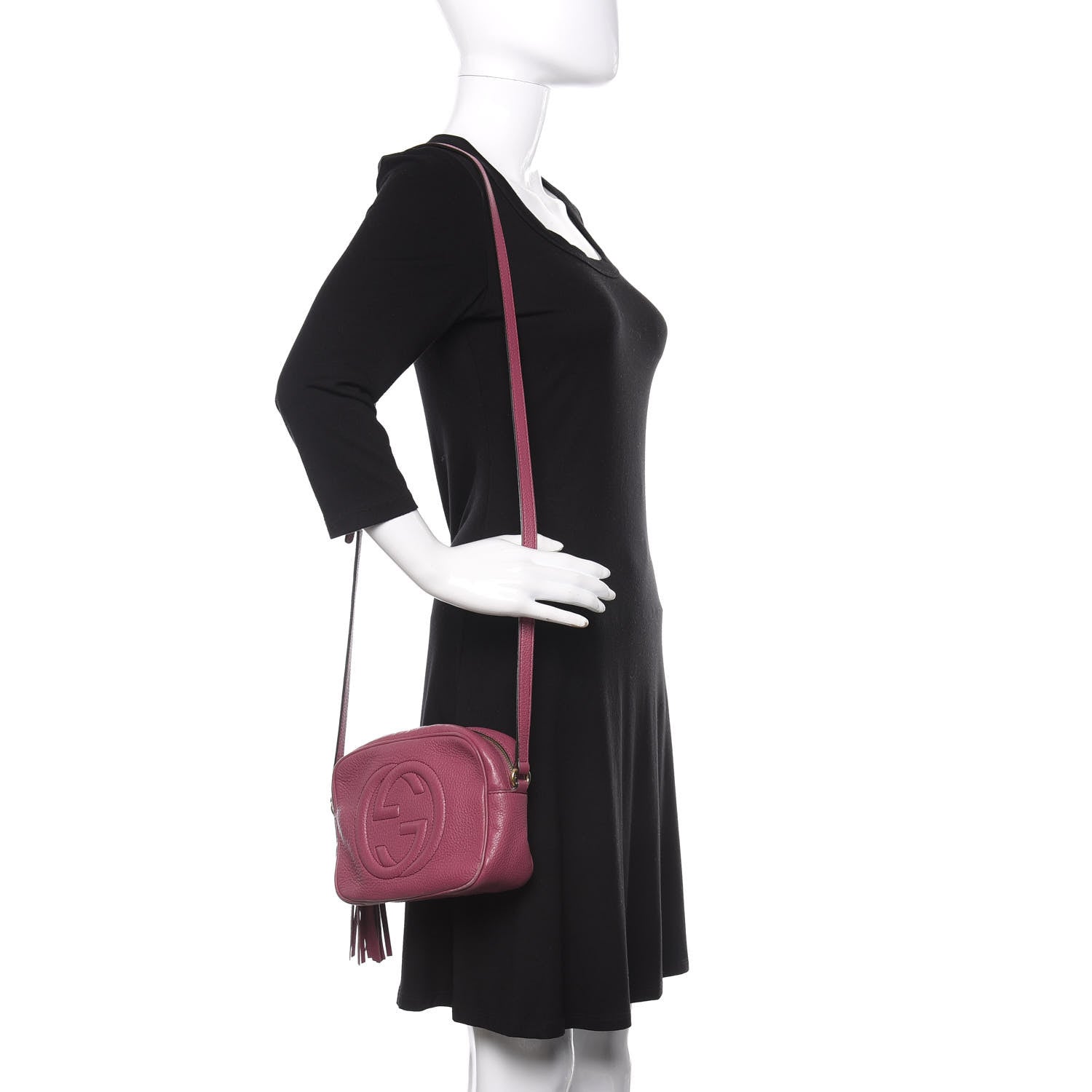 Gucci Pebbled Calfskin Small Soho Disco Bag Peonia Flower 2 of 16