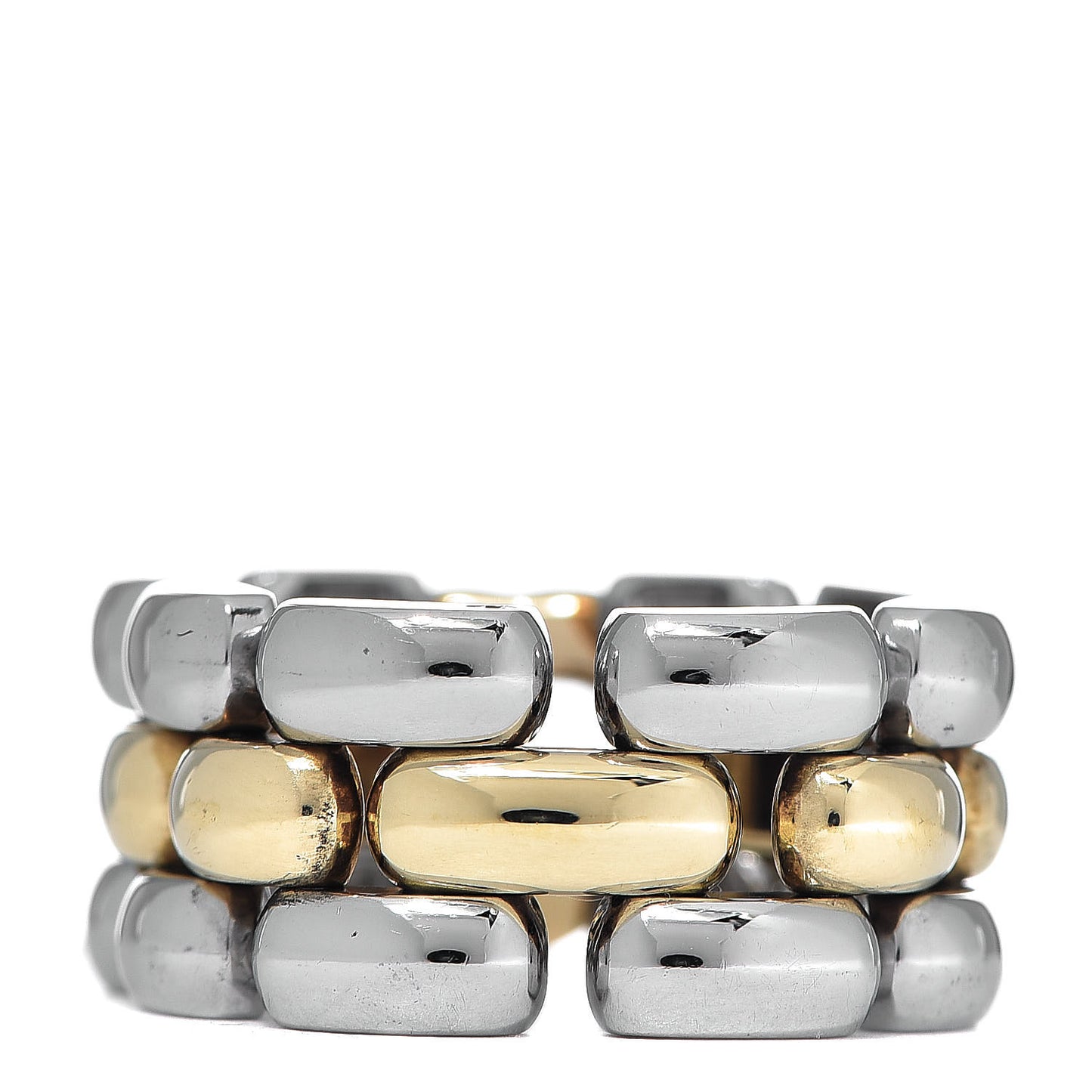 18K Yellow Gold Stainless Steel Happy Diamonds Heart Ring 47 4