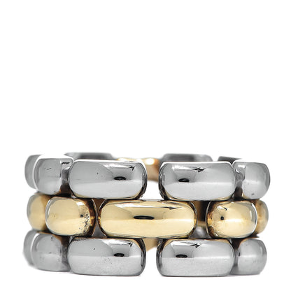 Chopard 18K Yellow Gold Stainless Steel Happy Diamonds Heart Ring 47 4 3 of 4