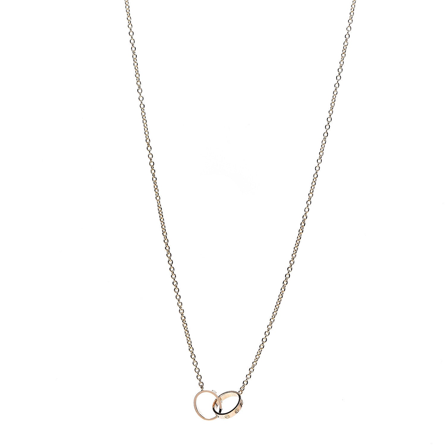 Cartier 18K Yellow Gold Interlocking LOVE Necklace 1 of 7