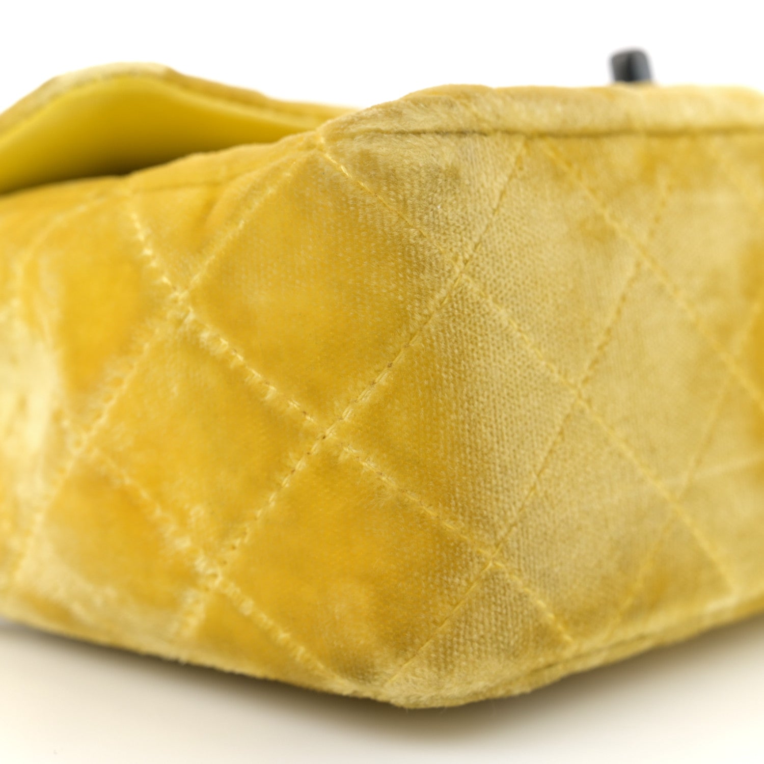 Chanel Velvet Quilted Mini Rectangular Flap Yellow 9 of 14