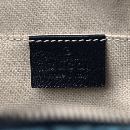 Gucci Monogram Multicolor Matelasse Diagonal Small GG Marmont Chain Shoulder Bag Light Blue 6 of 10