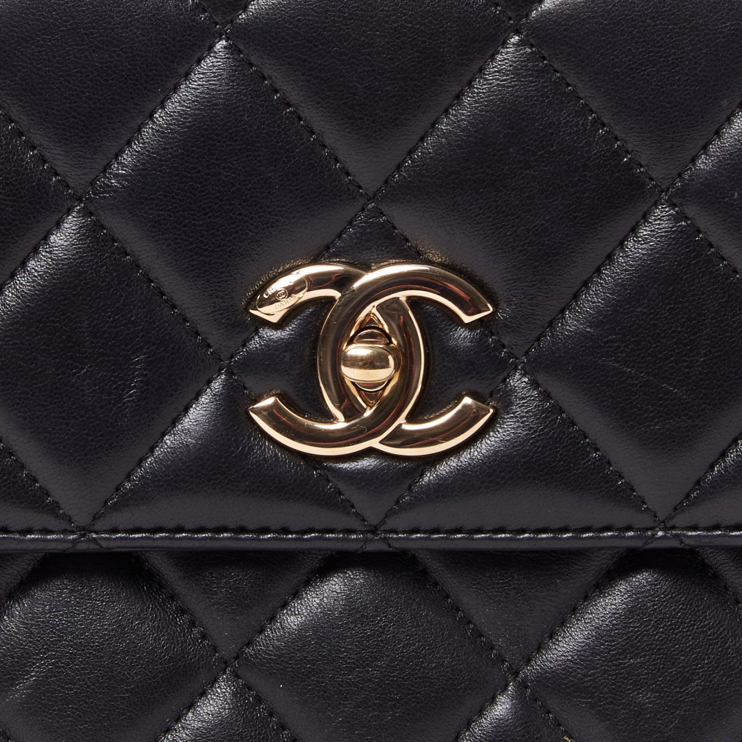 Chanel Lambskin Quilted Medium Trendy CC Flap Dual Handle Bag Black 9 of 10