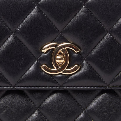 Chanel Lambskin Quilted Medium Trendy CC Flap Dual Handle Bag Black 9 of 10