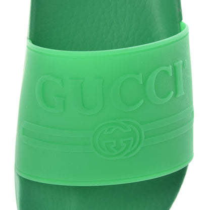 Gucci Rubber Logo Stamped Mens Slide Sandals 7 Verde 7 of 11
