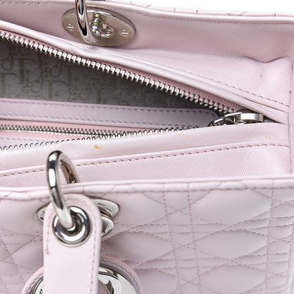 Christian Dior Lambskin Cannage Large Lady Dior Rose Poudre 13 of 13