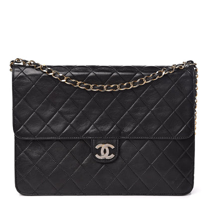 Chanel Lambskin Quilted Medium Single Flap Black 1 of 21