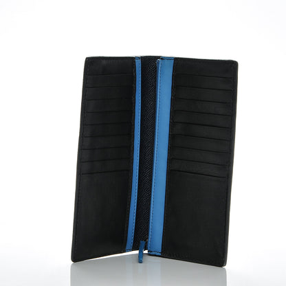 Burberry London Grainy Calfskin Colorblock Cavendish Continental Wallet Black Navy 5 of 5