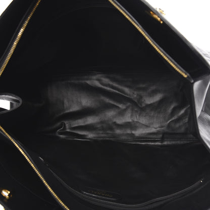 Chanel Calfskin Stitched XL Weekender Black 4 of 9