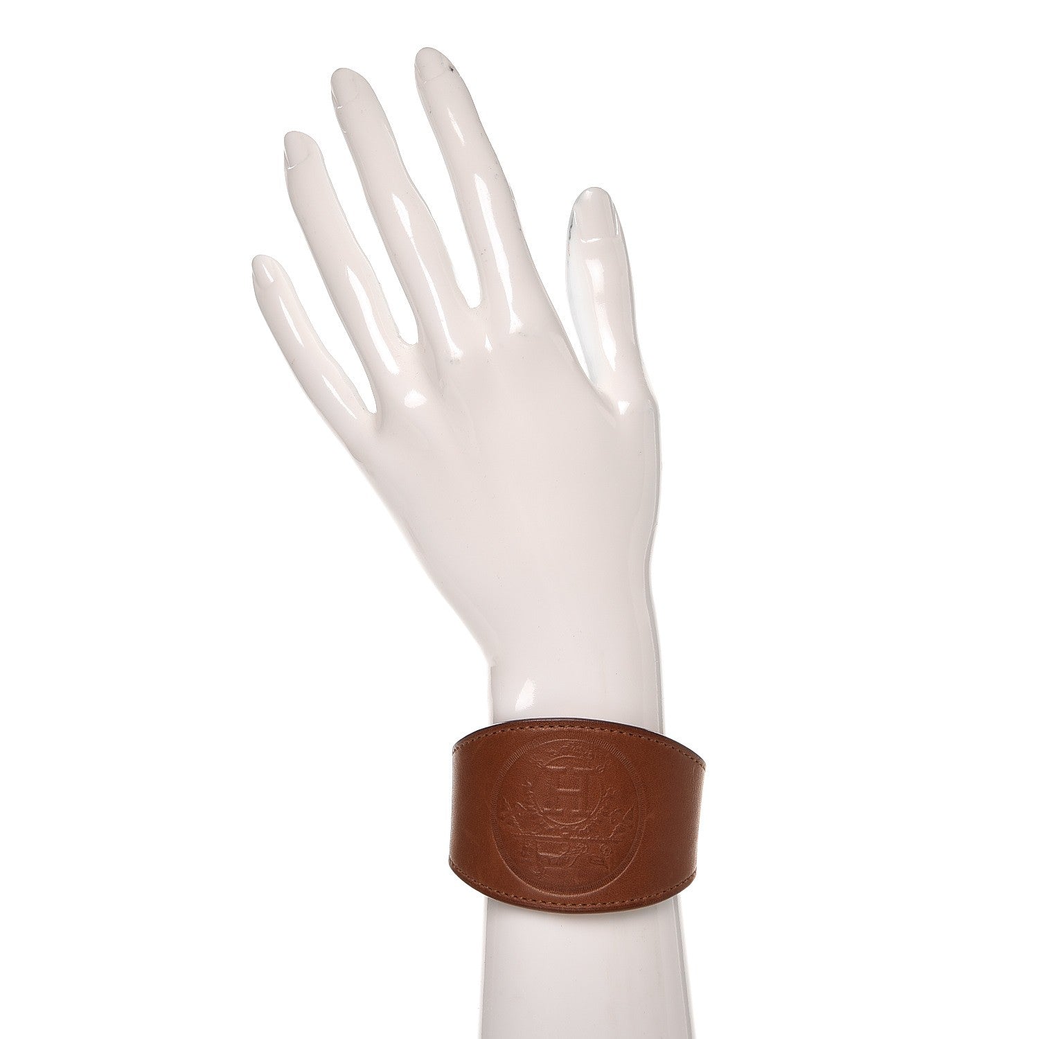 Hermes Natural Barenia Ex Libris Bracelet Fauve 2 of 5