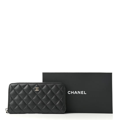 Chanel Caviar Quilted Large Gusset Zip Around Wallet Black 9 of 9