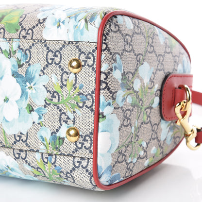 Gucci GG Supreme Monogram Blooms Small Boston Beige Blue Navy Hibiscus Red 9 of 9