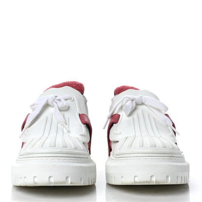Christian Dior Suede Patent Terry Cloth Dior-ID Platform Sneakers 41 White Framboise 2 of 11
