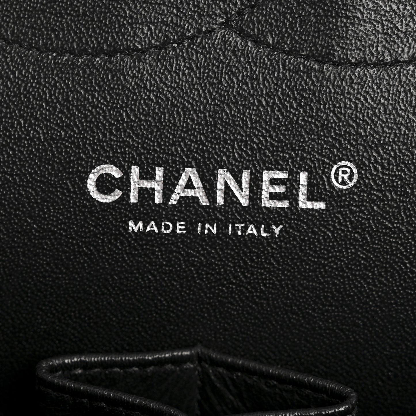 Shiny Crumpled Calfskin Quilted Jumbo Double Flap So Black