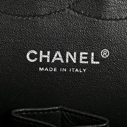 Chanel Shiny Crumpled Calfskin Quilted Jumbo Double Flap So Black 6 of 14