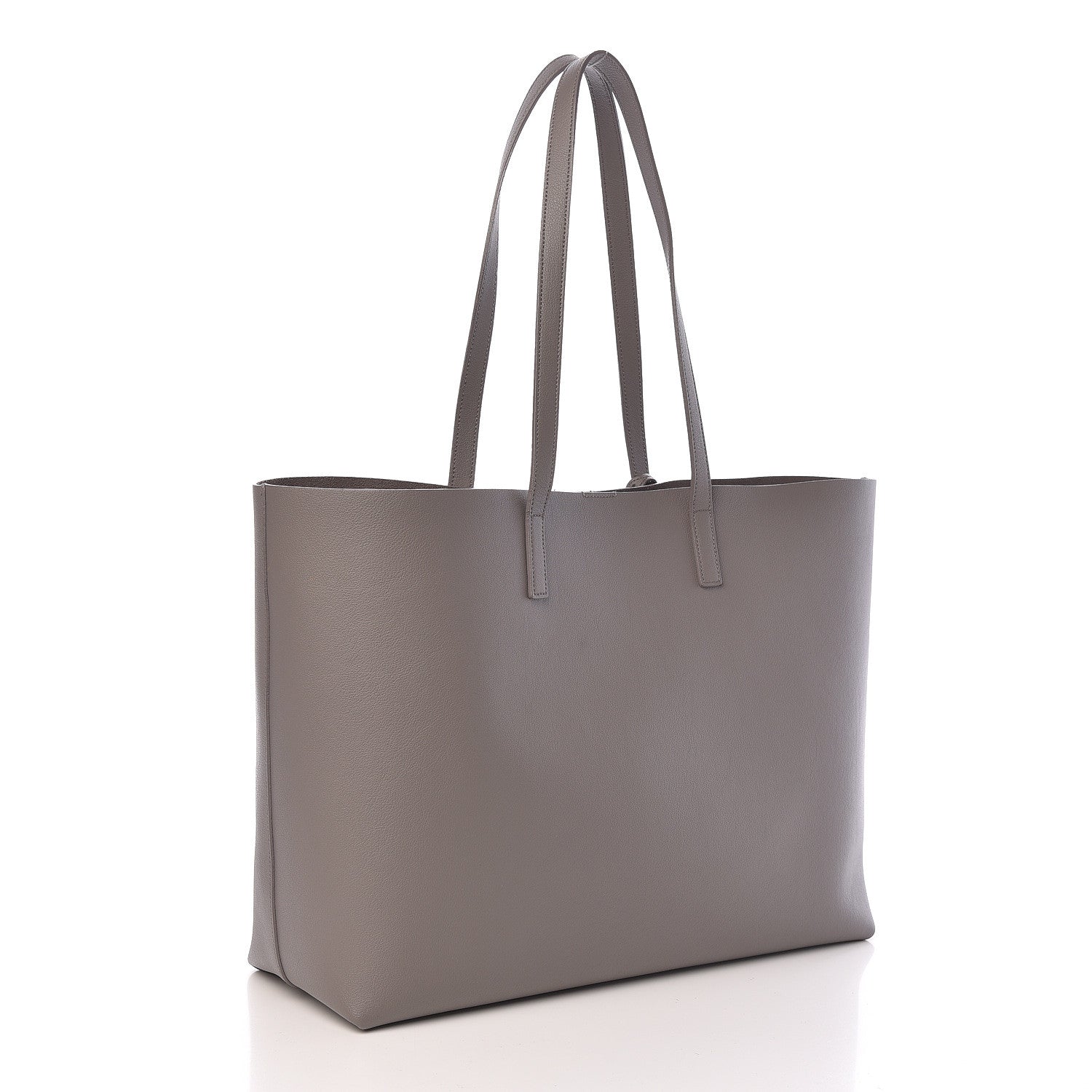 Saint Laurent Calfskin Large Shopping Tote Fog 4 of 12