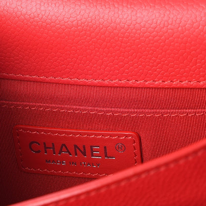 Chanel Caviar Quilted CC Box Flap Red 6 of 8