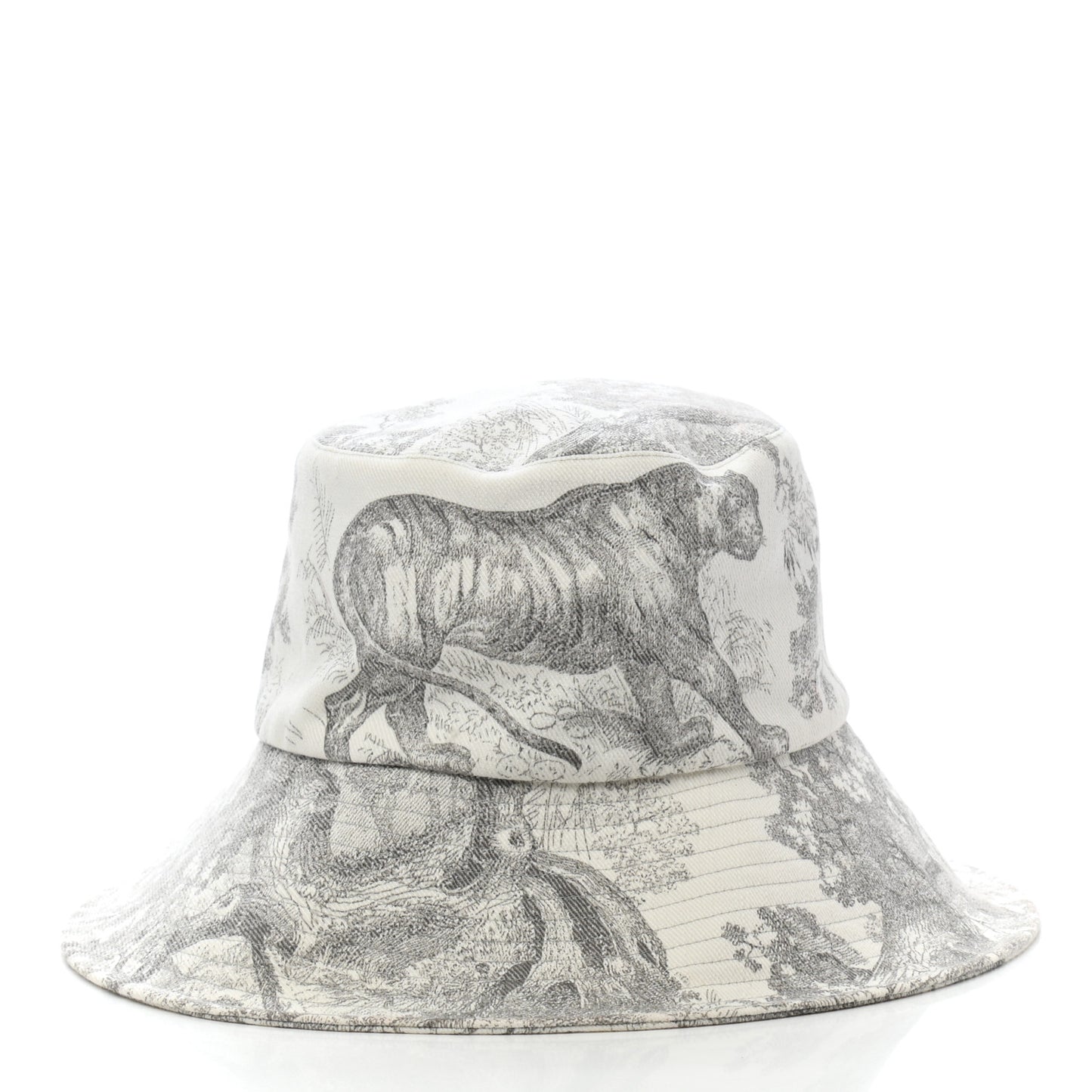Cotton Dioriviera Toile De Jouy Bob Brim Bucket Hat 58 Gray