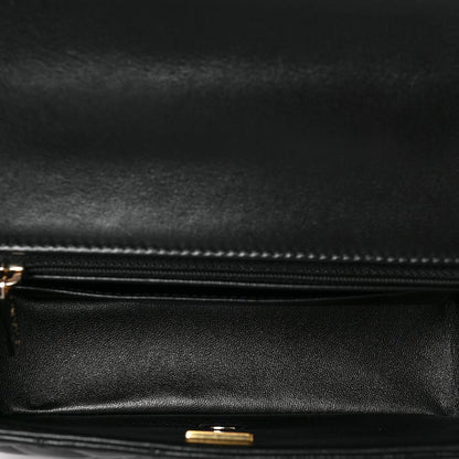 Chanel Lambskin Quilted Mini Crystal Top Handle Rectangular Flap Black 5 of 9