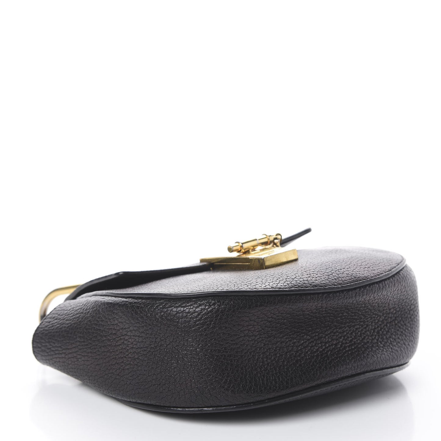Grained Lambskin Mini Drew Shoulder Bag Black