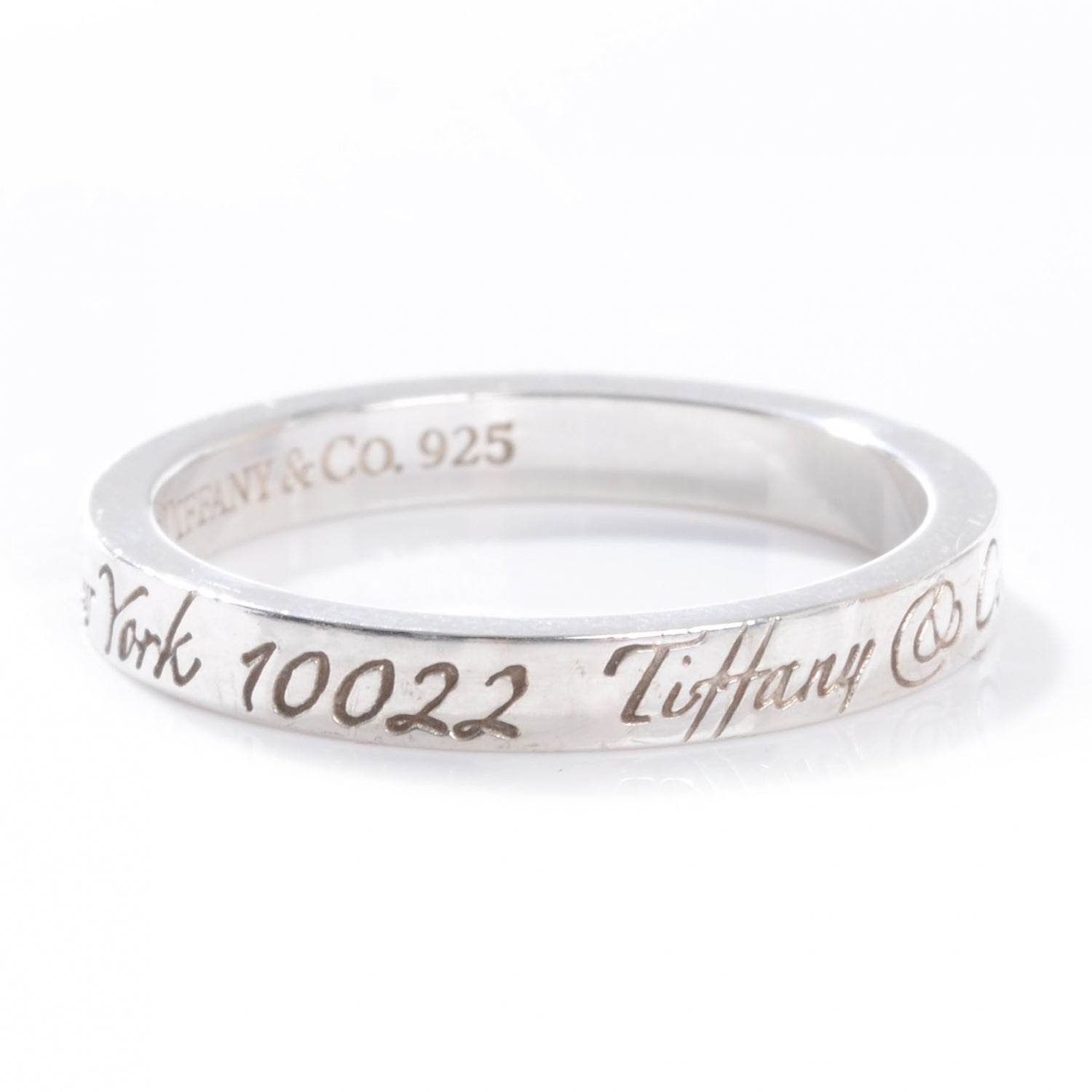 Tiffany Sterling Silver Notes Narrow Ring 7.5 5 of 6
