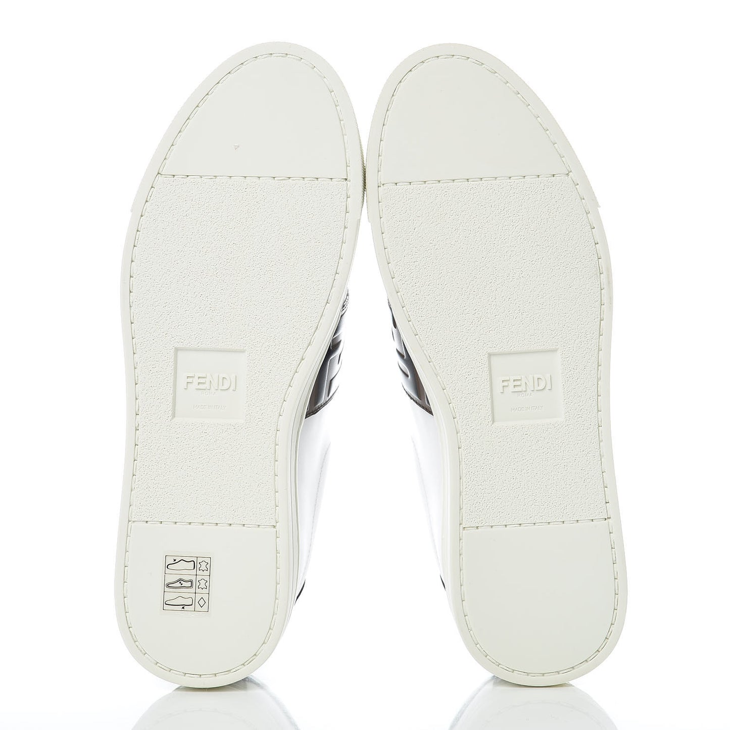 Vitello FF Embossed Womens Slip On Sneakers 36.5 Ultra White Maya Black