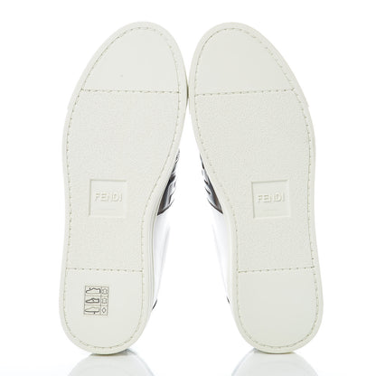 Fendi Vitello FF Embossed Womens Slip On Sneakers 36.5 Ultra White Maya Black 5 of 9