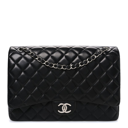 Chanel Lambskin Quilted Maxi Double Flap Black 1 of 11