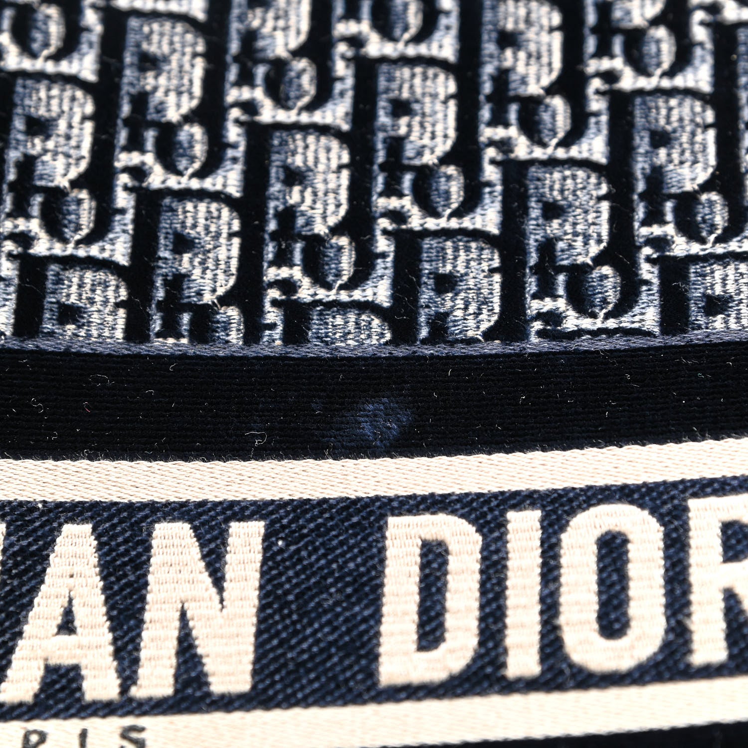 Christian Dior Oblique Velvet Book Tote Blue Multicolor 11 of 12