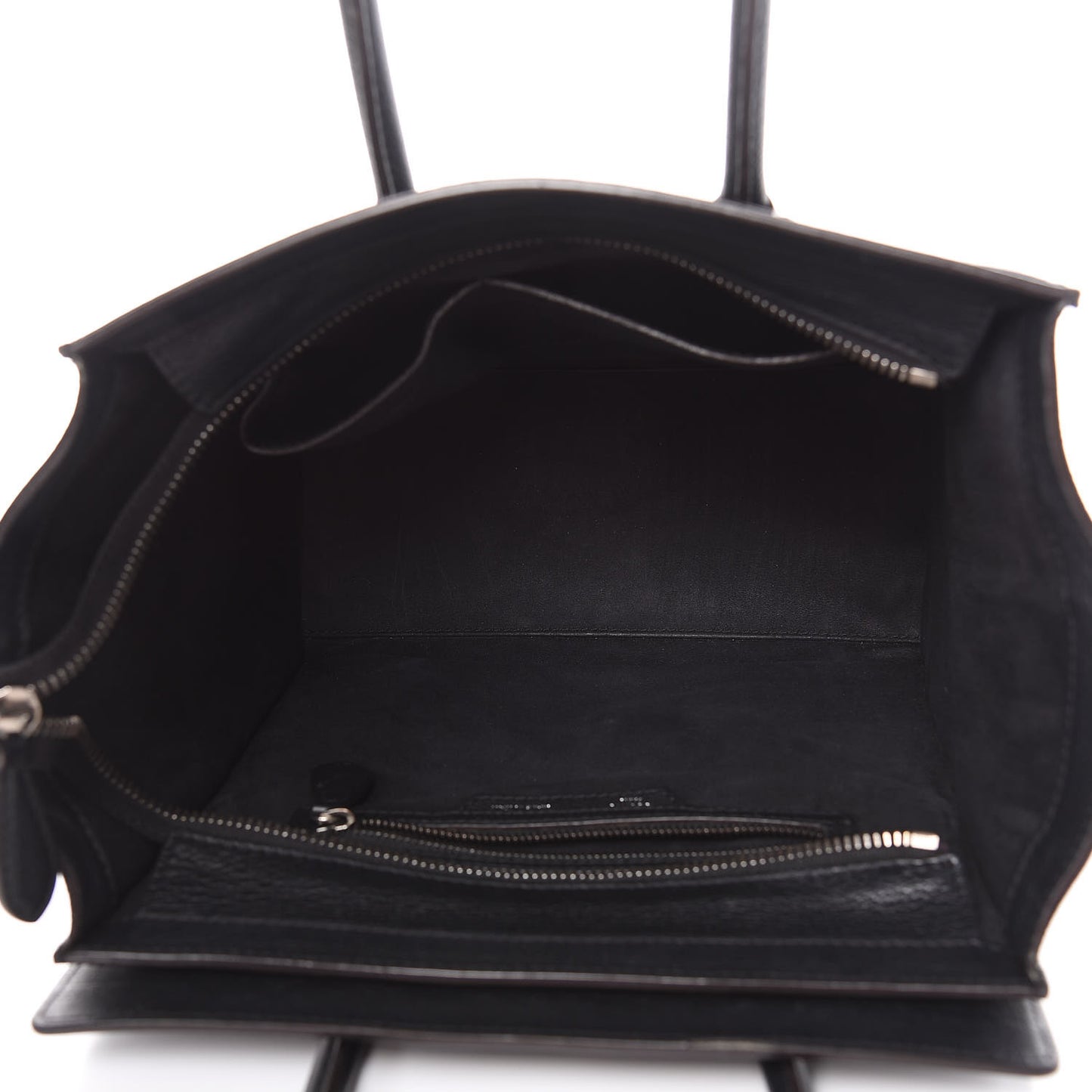 Drummed Calfskin Micro Luggage Black