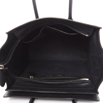 Celine Drummed Calfskin Micro Luggage Black 5 of 19