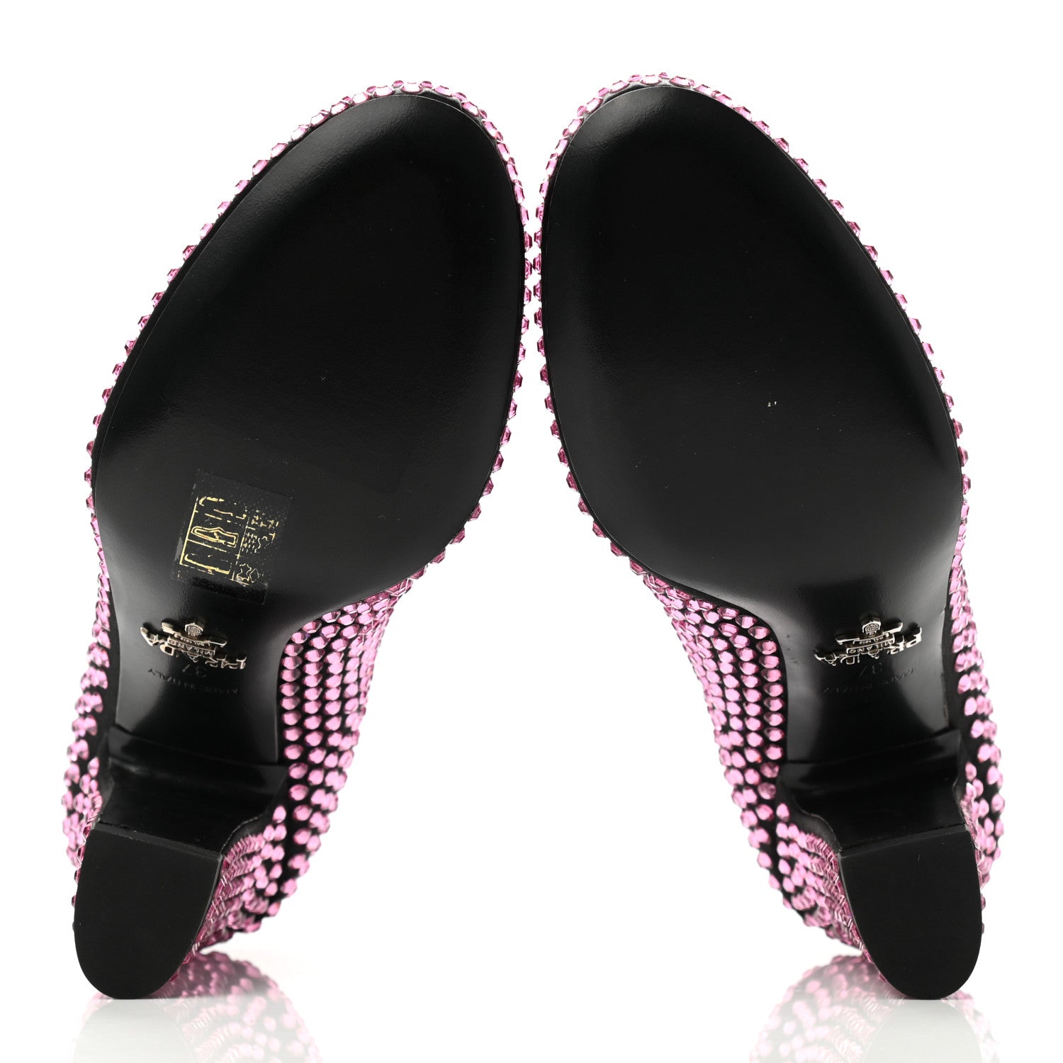 Prada Satin Crystal 85mm Pumps 37 Rosa 5 of 8