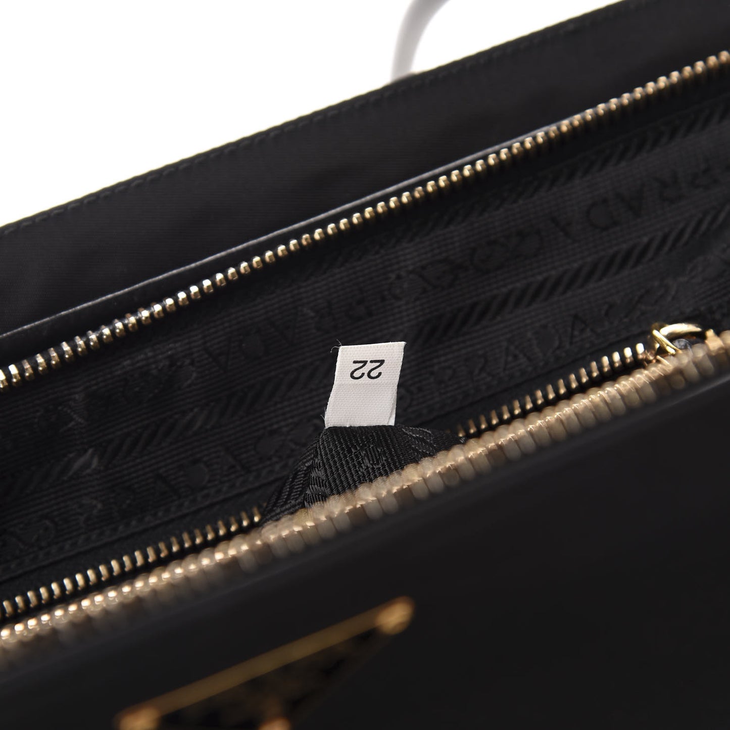 Tessuto Nylon Soft Calfskin Shoulder Bag Black