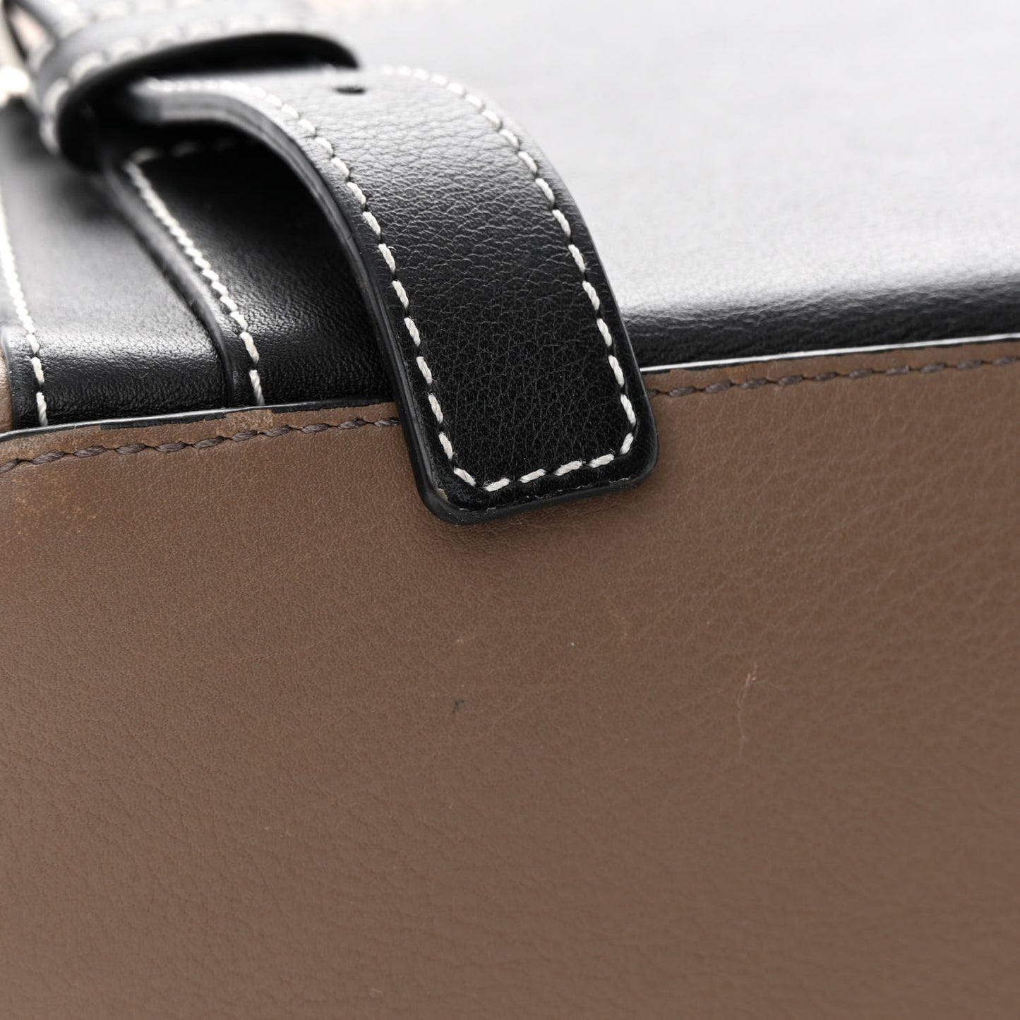 Calfskin Goya Backpack Black Beige