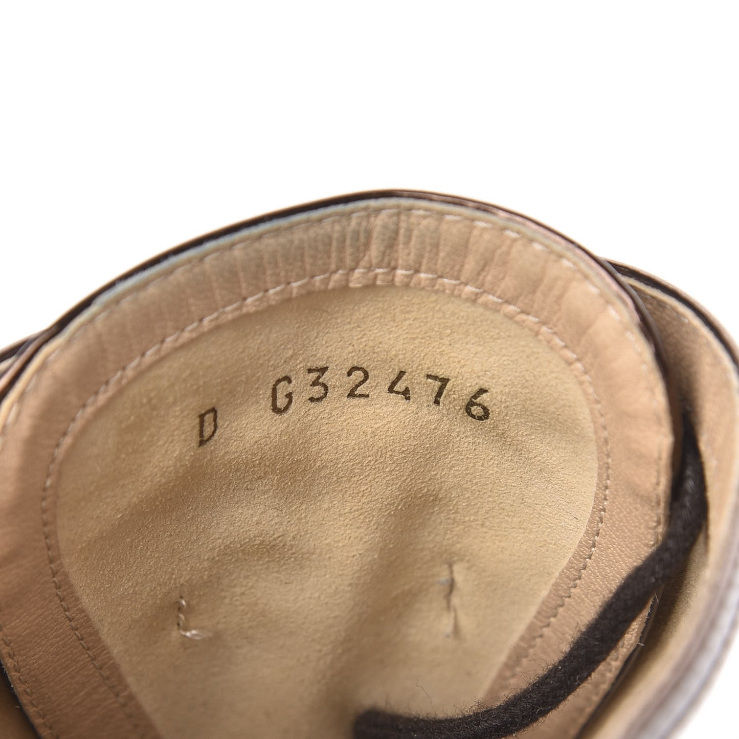 Lambskin Perforated Cap Toe Lace Up Mules 37.5 Silver Black