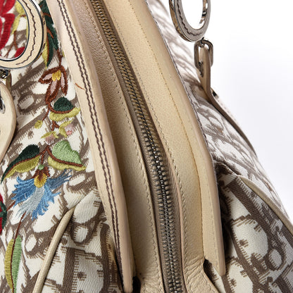 Christian Dior Monogram Vintage Flowers Bowler Beige 14 of 17