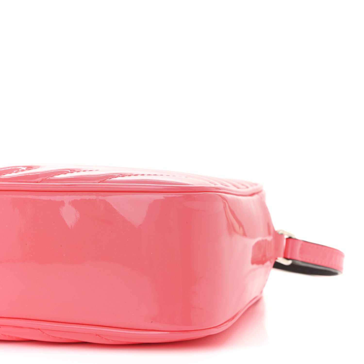 Saint Laurent Patent Calfskin Matelasse Monogram Lou Camera Bag Neon Pink 9 of 9